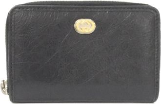 Gucci Black Leather Coin Purse/Coin Case (Pre-Owned)