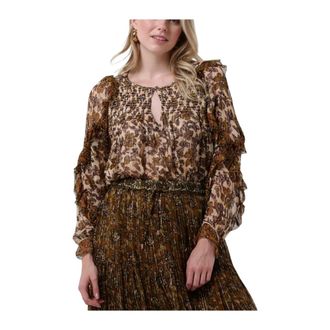 Louizon Dames, Blouses & Shirts, Bruin, Maat: XS