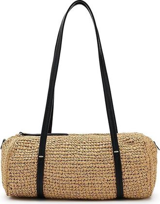 Madewell Modern Legacy Shoulder Bag Paper Raffia Shoulder Womens Handbags Natural, Leather