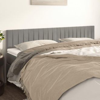 vidaXL Cabeceros 2 Unidades De Terciopelo Gris Claro 100x5x78/88 Cm Vidaxl