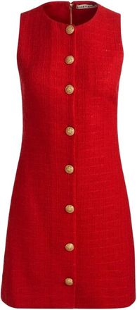 Alice & Olivia Cade Mini Jurk - Dames - Jurken - Rood - Maat: S Zijde