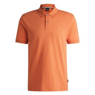 HUGO BOSS Heren, Tops, Oranje, Maat: 2XL Katoen