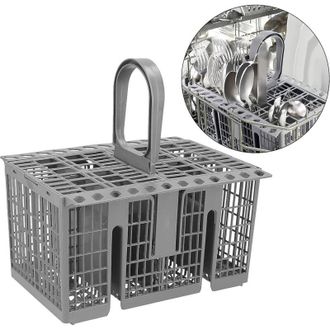 OEM Cesta Universal Grande Para Cubiertos Para Lavavajillas Hotpoint 99673-8729, C00257140, C00386607, Gris-crezuo