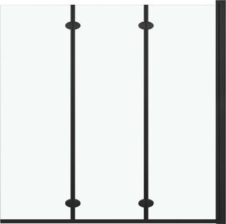 vidaXL Vidaxl - Mampara De Ducha Plegable 3 Paneles Esg 130x138 Cm Negro
