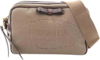 Prada Pre-owned Cross Body Bags, female, Beige, Size: ONE SIZE Pre-owned Vintage Shoulder Bag