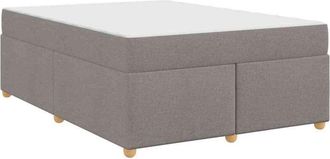 vidaXL Estructura De Cama Con Colch&oacute;n Taup&eacute; 160 X 200 Cm Tela Vidaxl