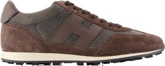 Hogan H699 Allacciato H Sneakers - Heren - Sneakers - Bruin - 40 EU - Leer - Schoenen