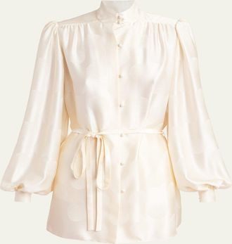 Valentino Garavani Silk Button-Up Blouse