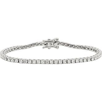 Made by Mary CZ Prong Set Tennis Bracelet in Silver at Nordstrom, Size 7