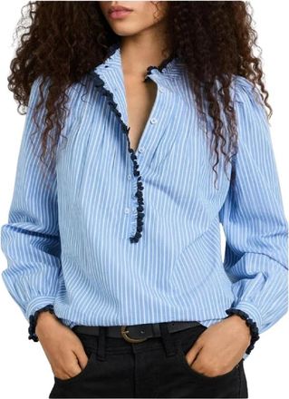 Pepe Jeans London Blouses - Dames - Blouses - Blauw - M - Overhemden