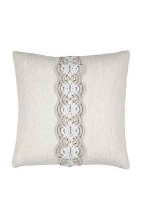 Elaine Smith Distinct Oyster Hand Macrame & Chenille Indoor & Outdoor Woven Accent Pillow at Nordstrom, Size 20X20