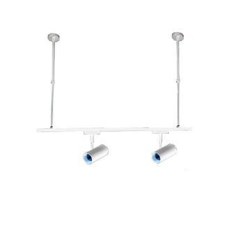 Trade Shop Trade Shop Traesio - Trade Shop - Asta Regolabile Per Faretti A Binario Elettrico Staffa A Soffitto 1 Mt T-100cm - Blanco