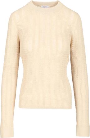 Filippa K Trui met ronde hals - Dames - Ronde hals truien - Beige - S - Katoen - Truien & Vesten