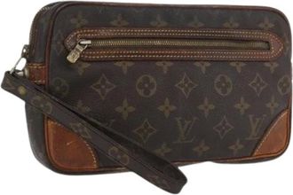 Louis Vuitton Pre-owned Clutches, female, Brown, Size: ONE SIZE Pre-owned Marly Dragonne Clutch Bag