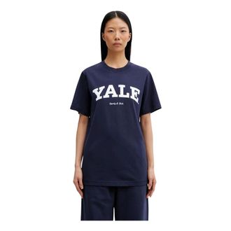 Sporty & Rich Dames, Tops, Blauw, Maat: XS Katoen