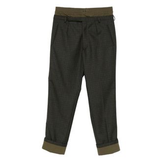 Prada Checked Layered Trousers