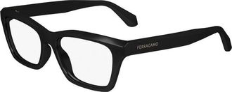 Ferragamo Eyeglasses Square Full Rim, Transparent Brown Frame And Clear Demo Lens Lens Sf2986232