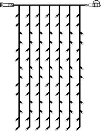 Best Season Star Trading Cortina Luminosa Led Sistema 24 Negro 1x2m