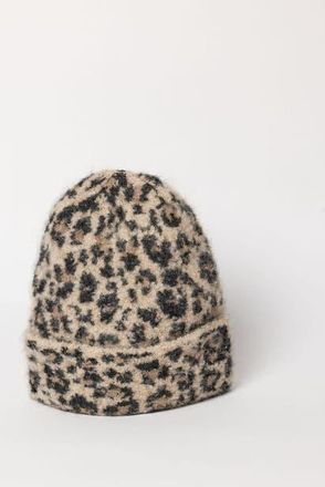 Hat Attack Leopard Beanie in Sand at Nordstrom