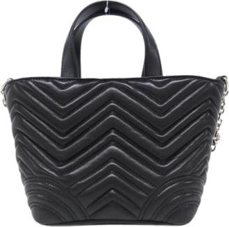 Gucci Pre-owned GG Marmont Lamslederen Schoudertas - Dames - Vintage Handtas - Zwart - ONE Size - Leer - Vintage