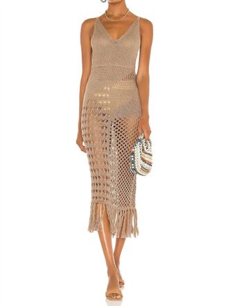 Flook Rey Midi Dress In Fawn