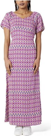 Only Diamantprint Midi Jurk Elegant Stijlvol - Dames - Maxi kleedjes - Veelkleurig - S - Kleedjes