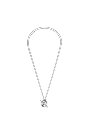 Diesel Stainless Steel Pendant Necklace - Necklaces - Unisex - Silver