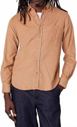 Officine G&eacute;n&eacute;rale Lipp Cotton Corduroy Shirt In Sepia