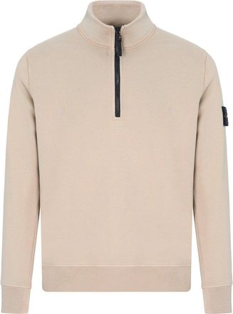 Stone Island S0051 1/4 ZIP SWEATSHIRT Size: XXL, colour: BEIGE