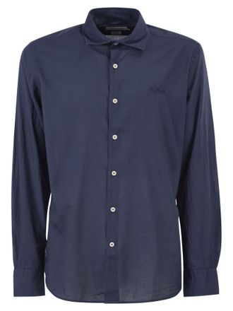 MC2 Saint Barth Baumwollpopeline-Hemd mit gesticktem Logo