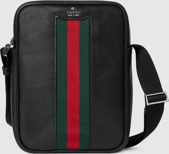 Gucci Mini Bag With Web, Black, Leather