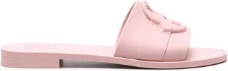 Moncler Schoenen, Dames, Roze, 39 EU, Slide Mon With Logo