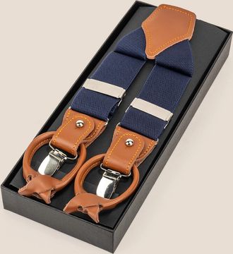 Oswin Hyde Mens Navy Combination Braces - Size: ONE size