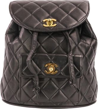 Chanel Black Leather Backpack (Pre-Owned)