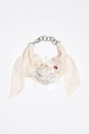 Bimba & Lola Woven Choker Necklace With Pearls in Ivory at Nordstrom