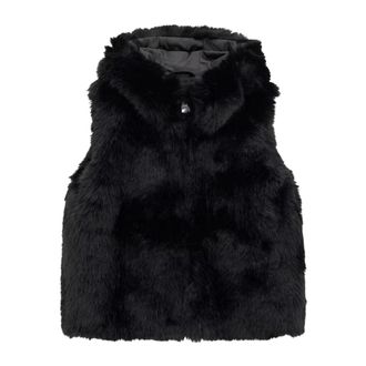 Emporio Armani Gilet in eco-pelliccia Ski W Elitary Fashion - - Jackets - Donna - Nero - S
