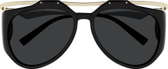 Saint Laurent Sl M137 Amelia 001 Gold/Black Womens Sunglasses