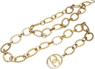 Chanel Pre-owned Belts, female, Yellow, Size: ONE SIZE Pre-owned Vintage Chain Belt