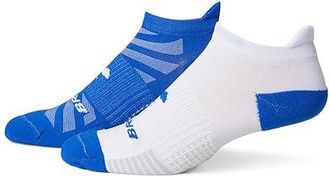 Brooks Ghost Lite No Show 2 Pack No Show Socks Shoes Neo Blue/White/Neo Blue : LG (US Mens Shoe 9-11.5 - Womens Shoe 10-12.5)