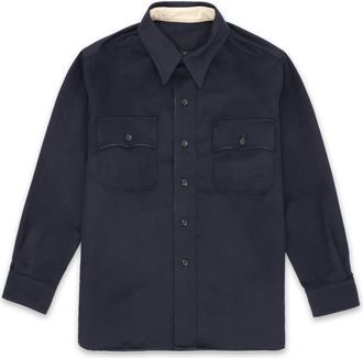 Fortela CPO 2.0 Overshirt in Fine Wool in Blue at Nordstrom, Size X-Large Eu