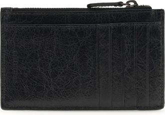 Balenciaga Womens Le City Long Card Holder Black Lamb Ovis Aries Wallet