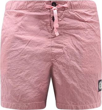 Stone Island Beachwear, male, Pink, L, Slim-fit Swim Shorts