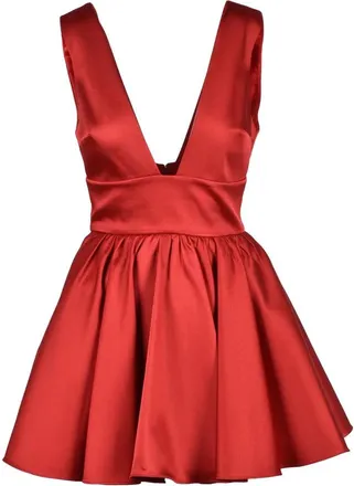 New Arrivals Short Satin Dress - Red