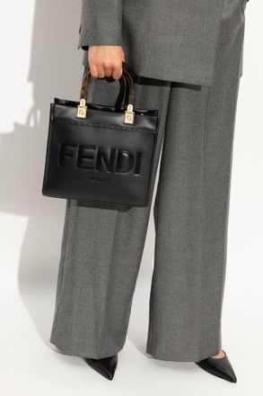 Fendi Sunshine Small Shoulder Bag, Womens, Black