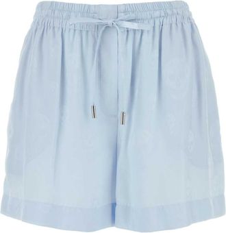 Alexander McQueen Light Blue Textured Shorts