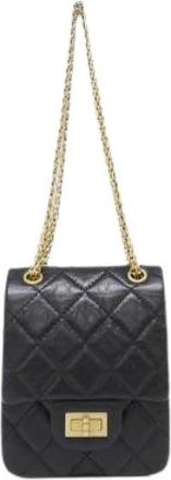 Chanel Pre-owned Calf Shoulder Bag - Dames - Vintage Mini Tas - Zwart - ONE Size - Leer - Vintage