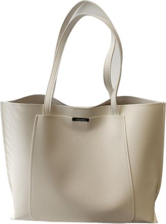 Generic Retro Trendy Shoulder Bag Large Capacity Commuter Bag Solid Color PU Leather Tote Bags Female Casual Handbag for Women Gifts