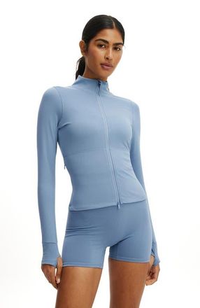 Cotton On Womens Active Ultra Soft Zip Through Jacket in Infinity Blue at Nordstrom, Size X-Large
