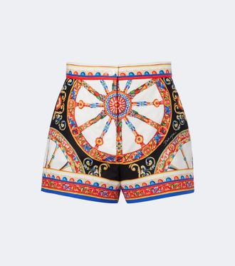 Dolce & Gabbana Shorts Carretto de popel&iacute;n de algod&oacute;n
