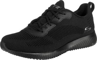 Skechers Womens Bobs Squad Tough Talk Sneakers, Black Engineered Knit Trim Blk, 3 UK